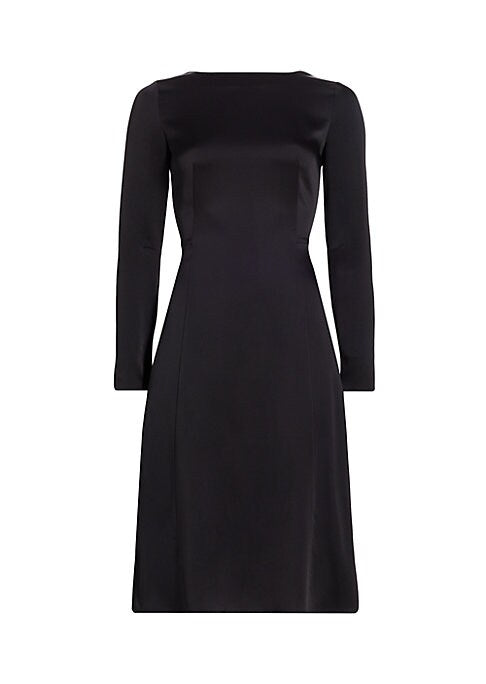 Elegant Satin Pleated Dress