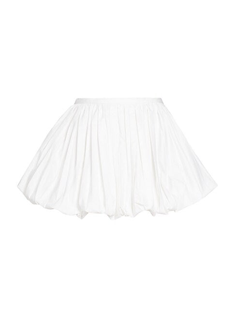 Bubble-Hem Cotton Skirt