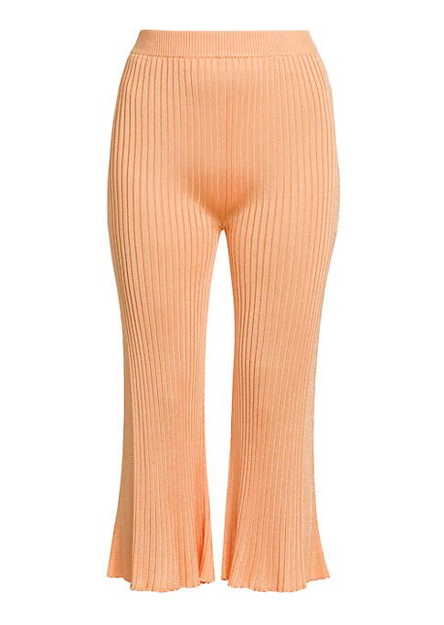 Ribbed Flare Trousers