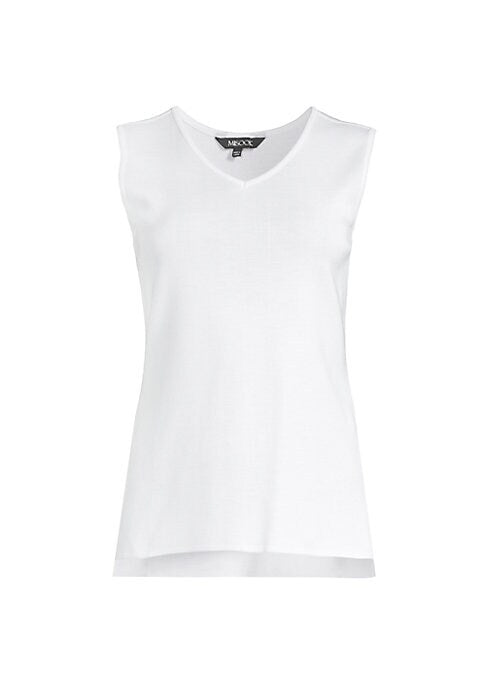 Ribbed V-Neck Sleeveless Top