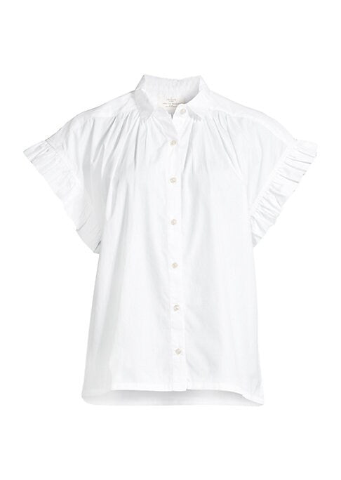Ruffled Cap Sleeve Shirt