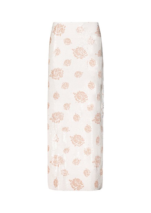 Petal Paillette Midi Skirt