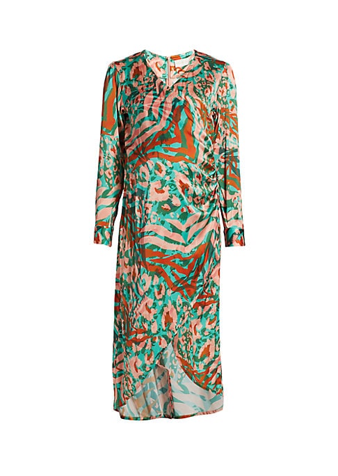 Vibrant Silk Nursing Dress