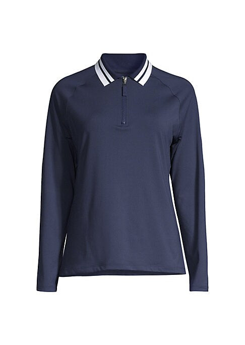 Coastal Stripe Long Sleeve Polo