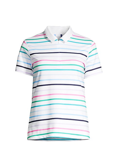 Striped Zip Polo