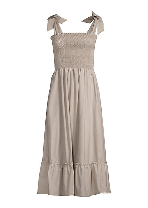 Smocked Midi Ruffle Dress