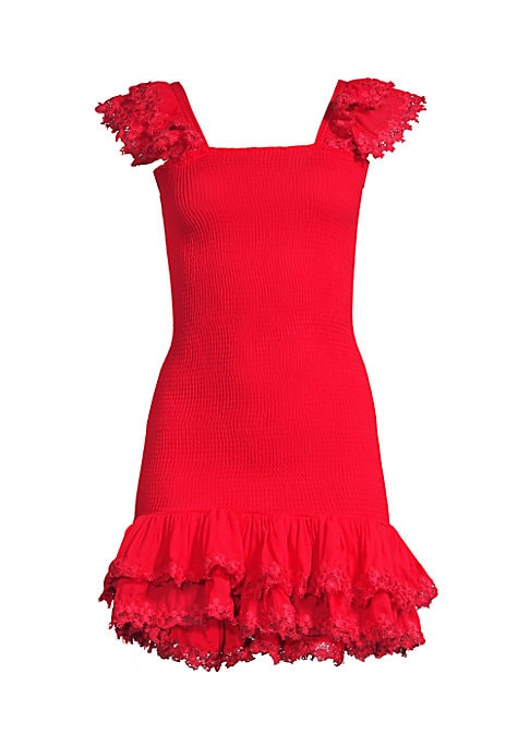 Lace Trim Mini Dress