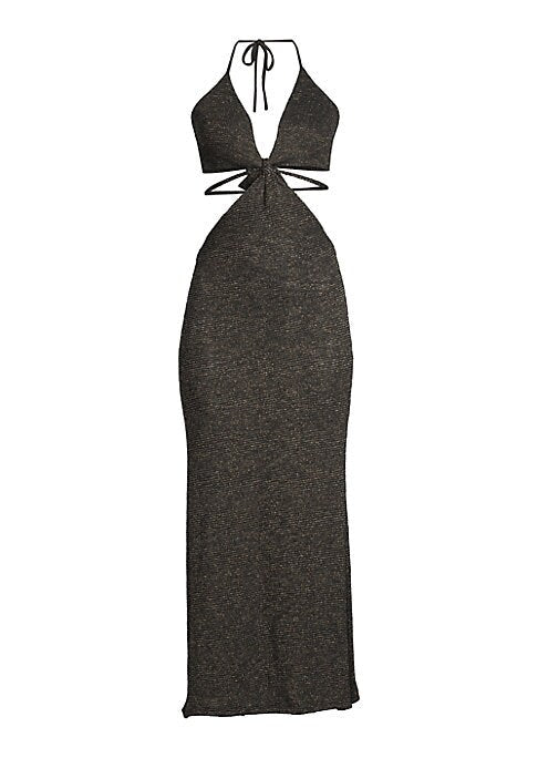 Shimmering Cut-Out Maxi Dress