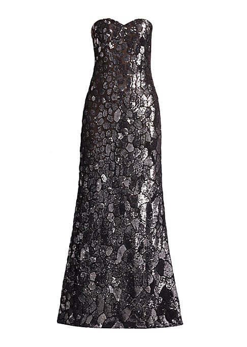 Glistening Flare Evening Dress