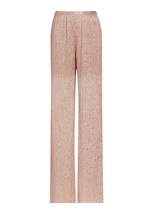 Shimmering Pleat Wide Pants