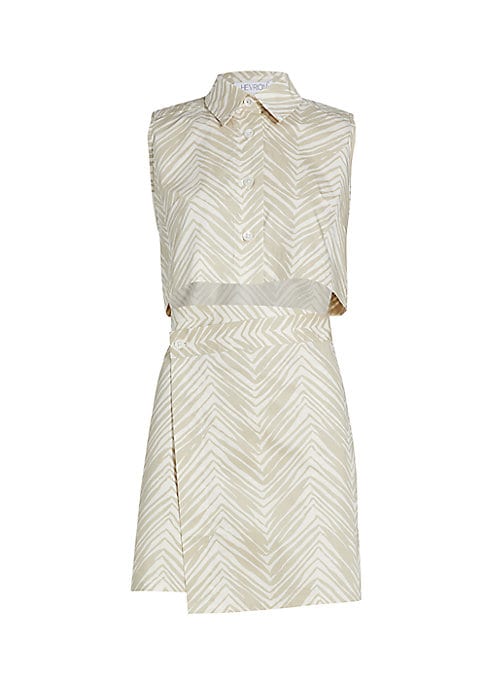 Chevron Wrap Sleeveless Dress