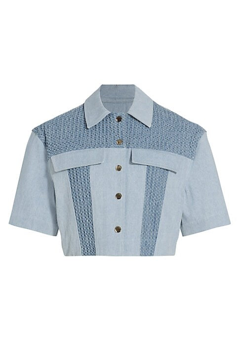Denim Chic Crop Top