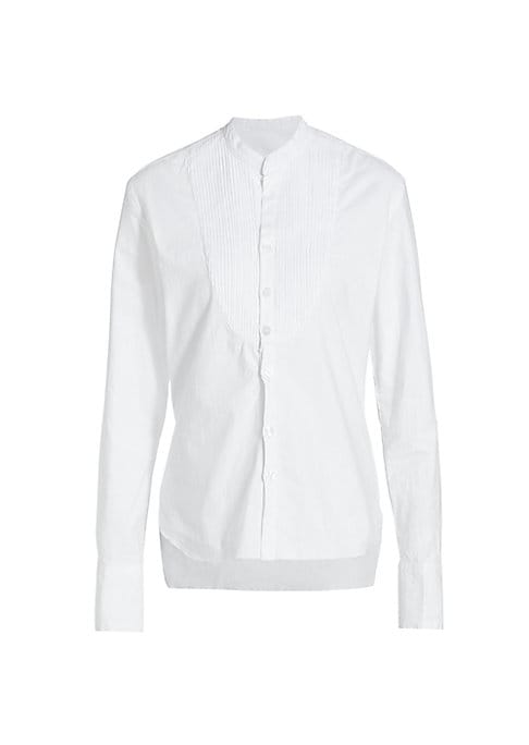 Tuxedo Pleat Button Shirt