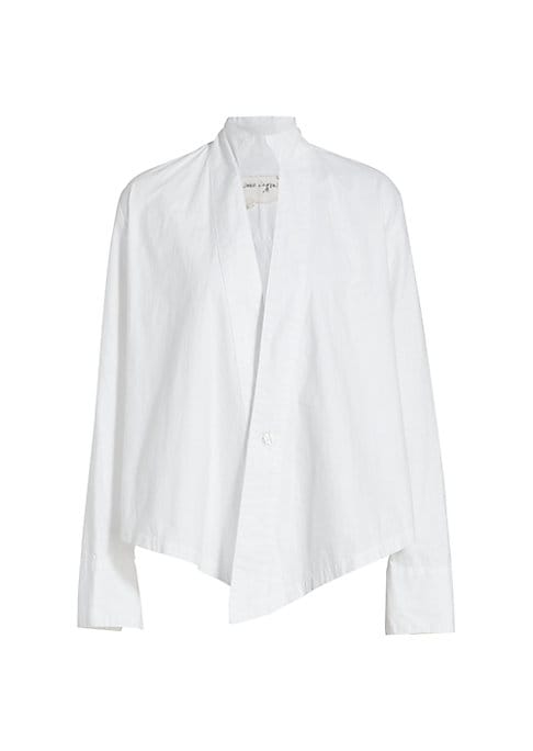 V-Neck Poplin Shirt