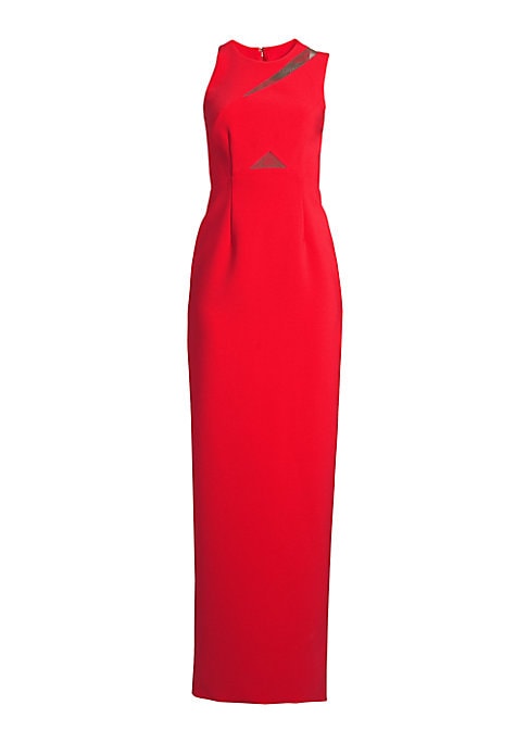 Sleek Slashed Crepe Gown