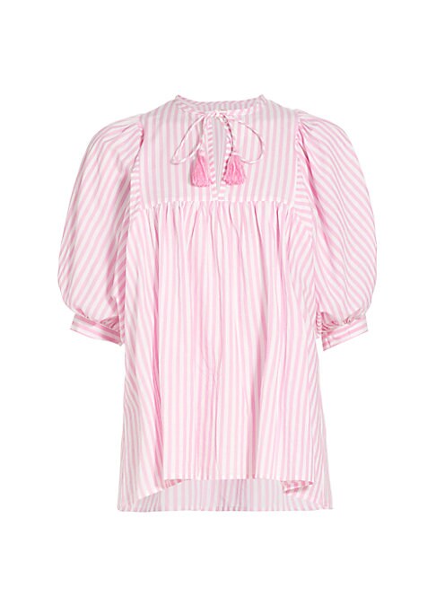 Striped Puff Sleeve Top
