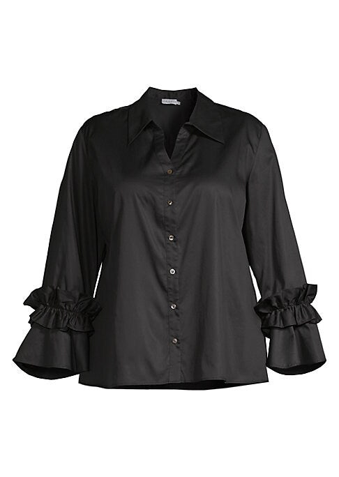 Ruffled Cuff Cotton Top