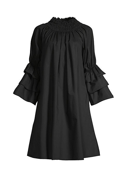 Ruffled Cotton Mini Dress