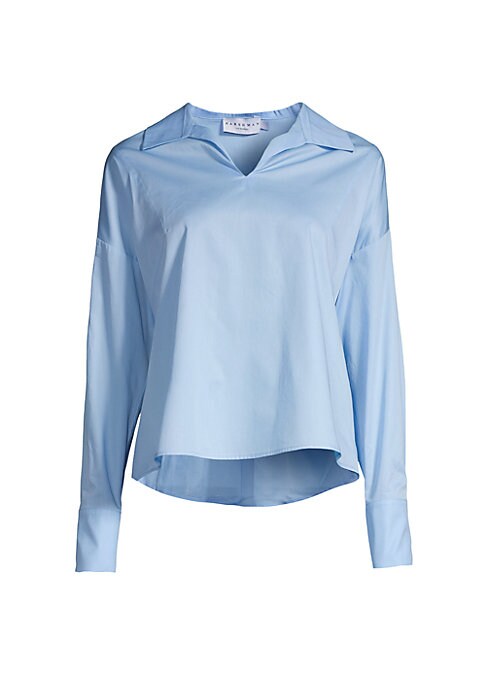 Gathered Cotton Blouse