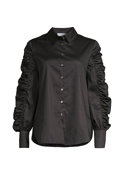 Ruched Sleeve Chic Top