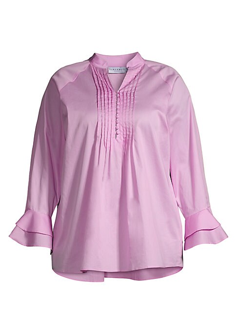 Flare Sleeve Cotton Blouse