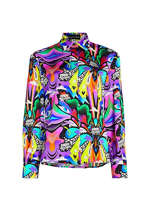 Chic Logo Silk Blouse