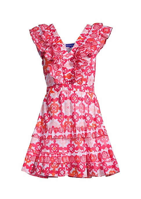 Ruffled Cotton Mini Dress