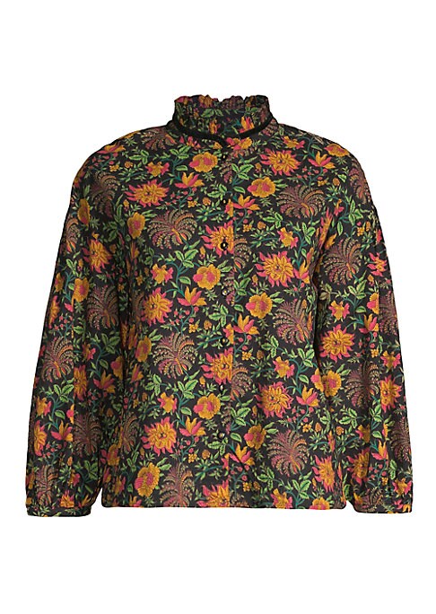 Botanical Ruffled Shirt