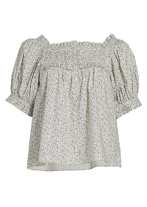 Floral Puff Sleeve Blouse