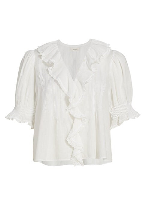 Ruffled Cotton Puff Top