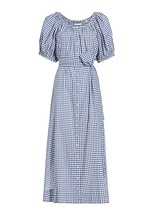 Gingham Puff Sleeve Dress