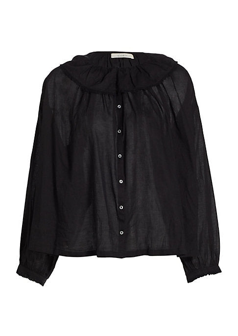 Lace Trim Cotton Top