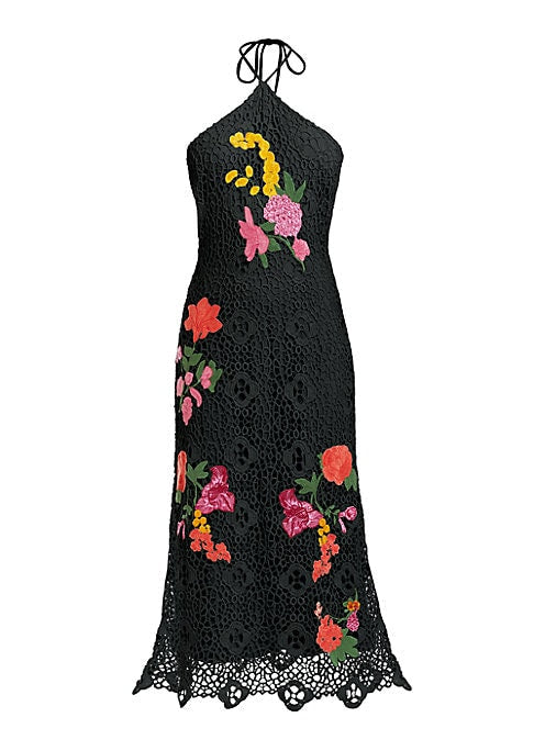Floral Scallop Midi Dress