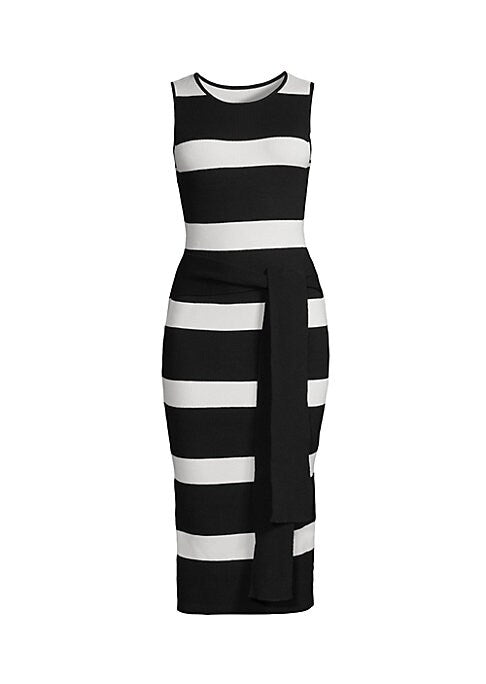 Striped Knit Midi Dress