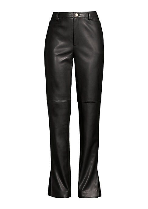 Flare Faux Leather Trousers