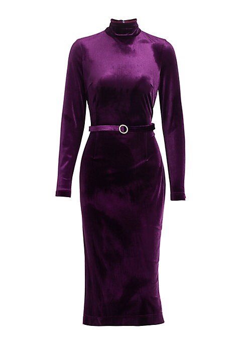 Velvet Sheath Midi Dress
