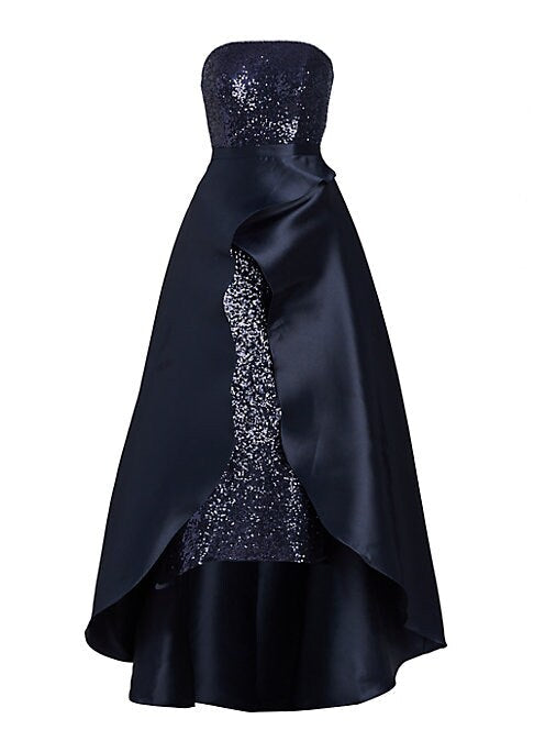 Sequined High-Low Elegance