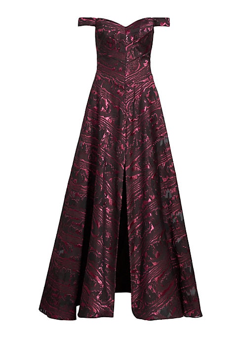 Gilded Slit Evening Gown