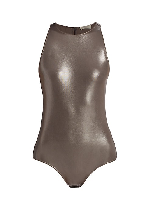 Metallic Halterneck Bodysuit