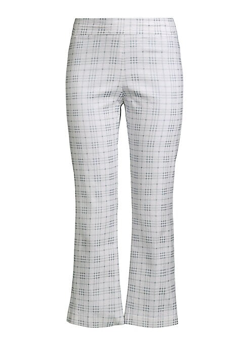 Chic Plaid Crop Trousers