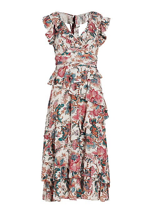 Floral Flutter Midi Dress