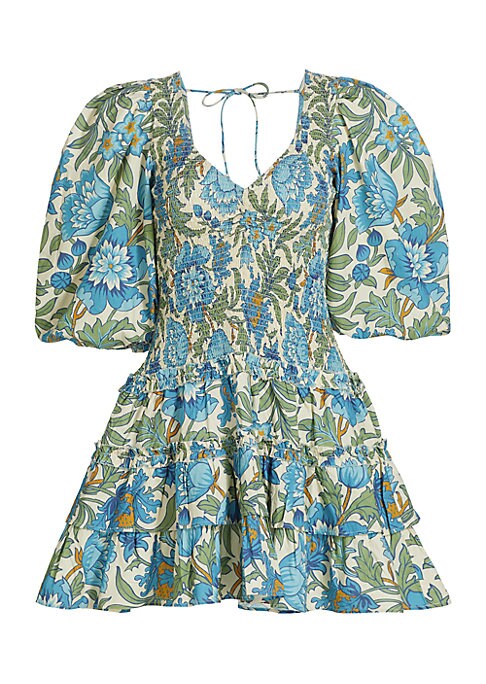 Floral Puff Sleeve Mini Dress