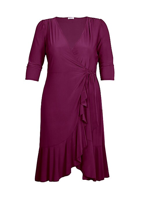 Ruffled Elegance Wrap Dress