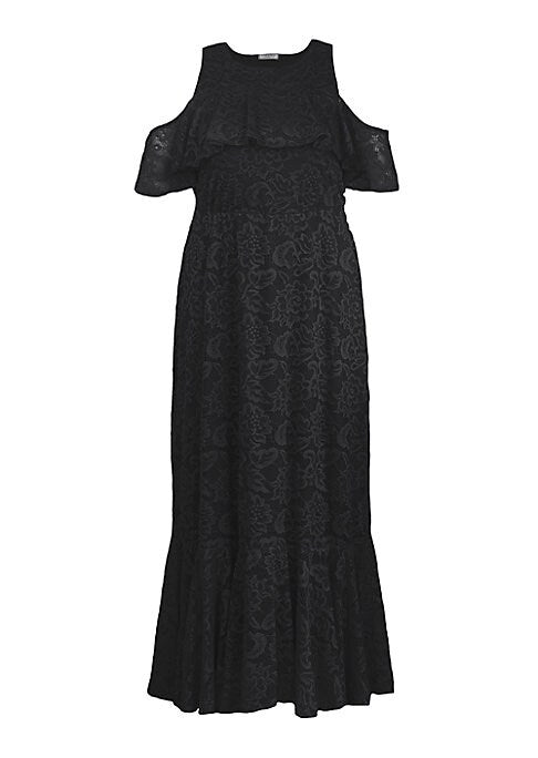 Romantic Lace Cold-Shoulder Dress