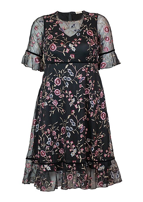 Floral Velvet Delight Dress