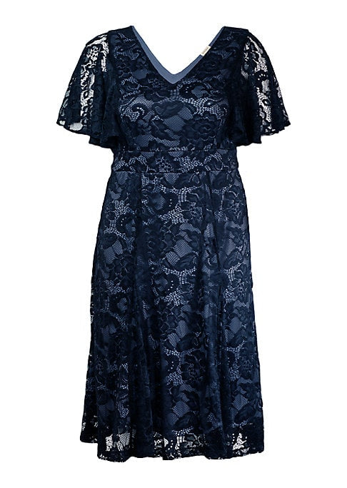 Floral Lace Flutter Dress
