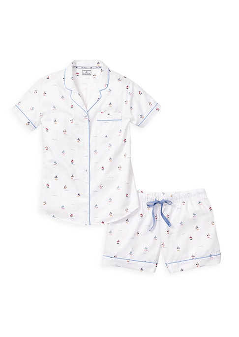 Sailboat Print Pajama Set