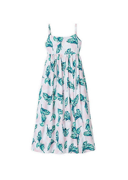 Serene Leaf Print Maxi