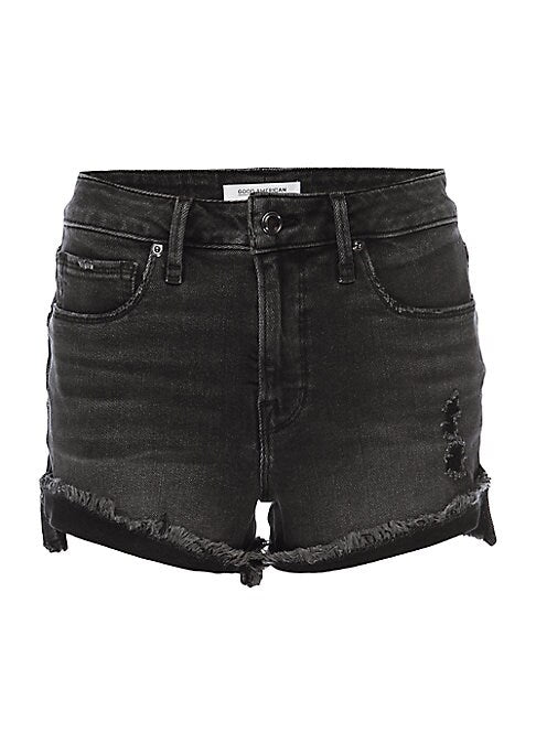 Chic Frayed Denim Shorts