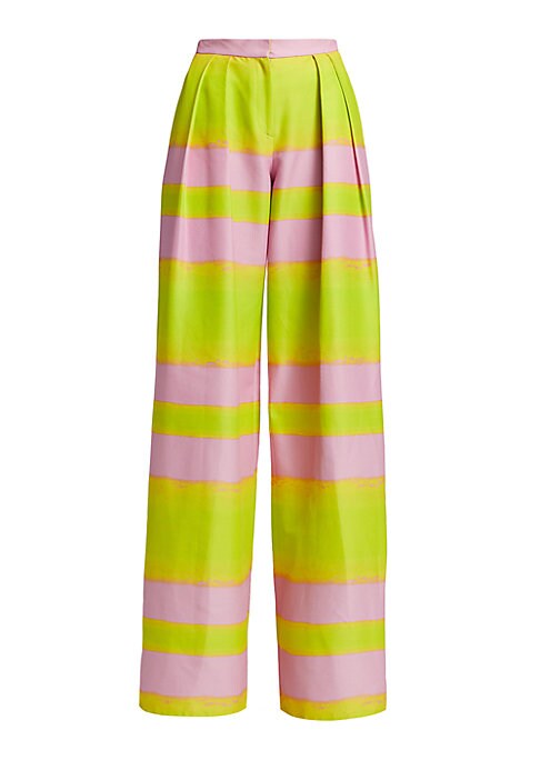 Silk Blend Flare Trousers